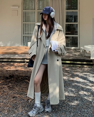 【HRG】long trench coat