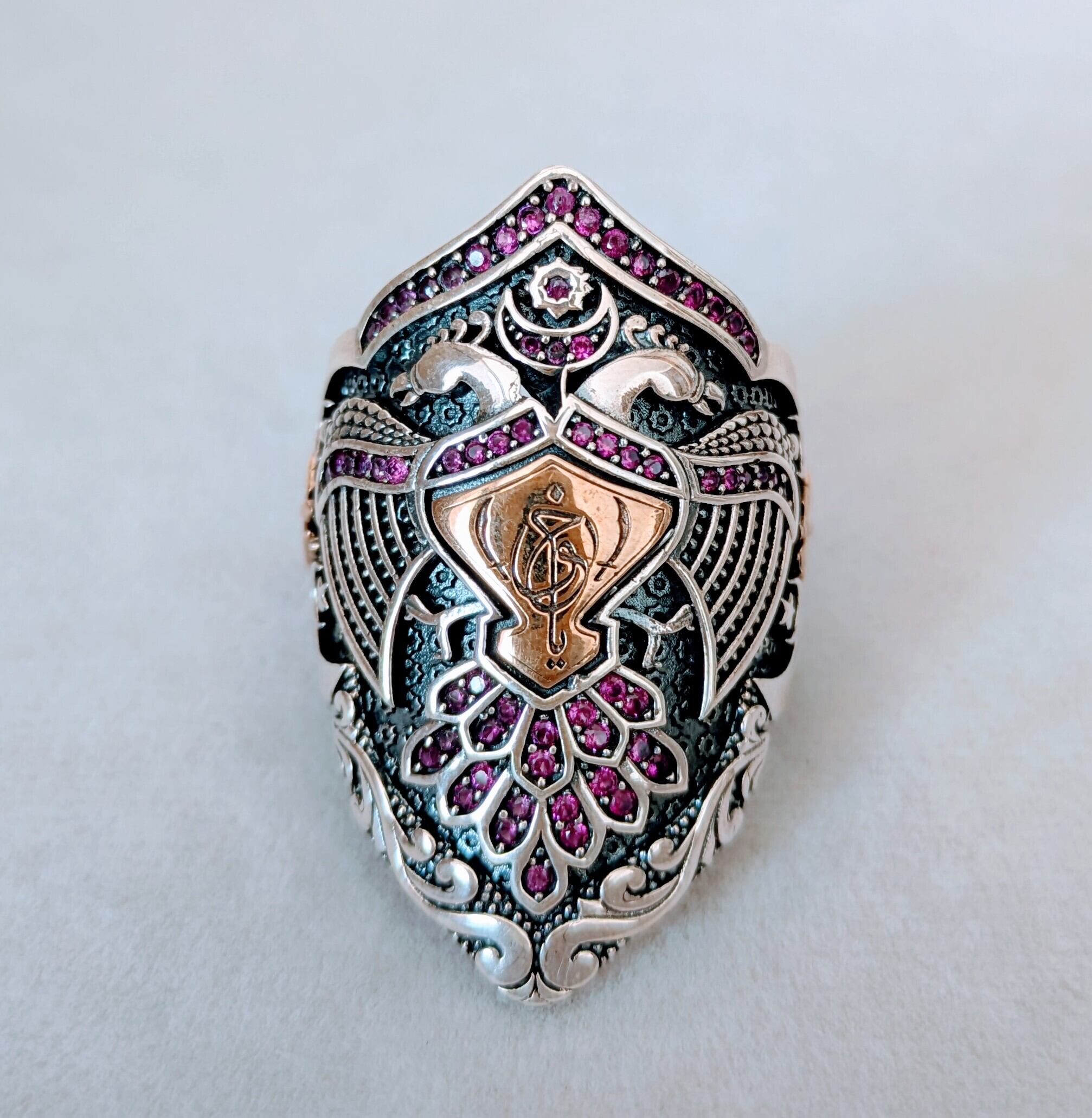 メンズ ハンドメイド リング（双頭の鷲）925silver | HAYAT TURKISH STYLE