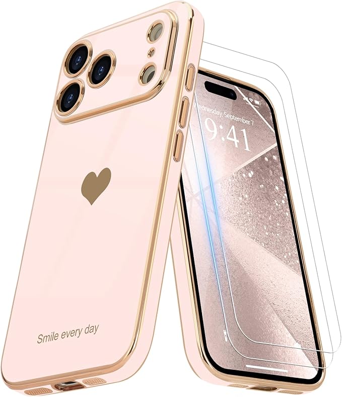 Teageo iPhone 17 Pro 用 ケース 【1枚ケース+2枚ガラスフィルム