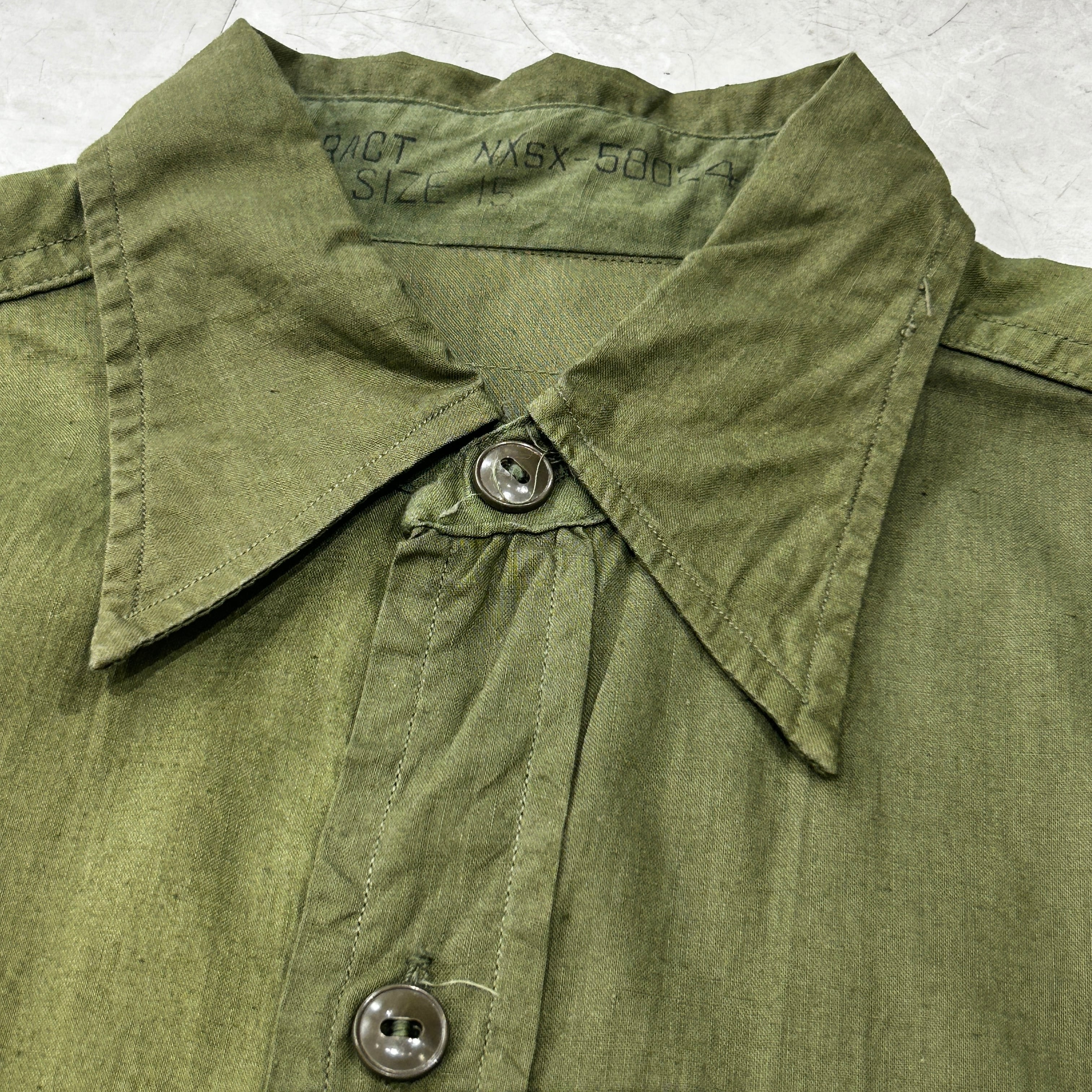 40s US NAVY USN UTILITY SHIRT N-3 40年代 コットンポプリン 40s US NAVY USN UTILITY SHIRT N-3 40年代 コットンポプリン