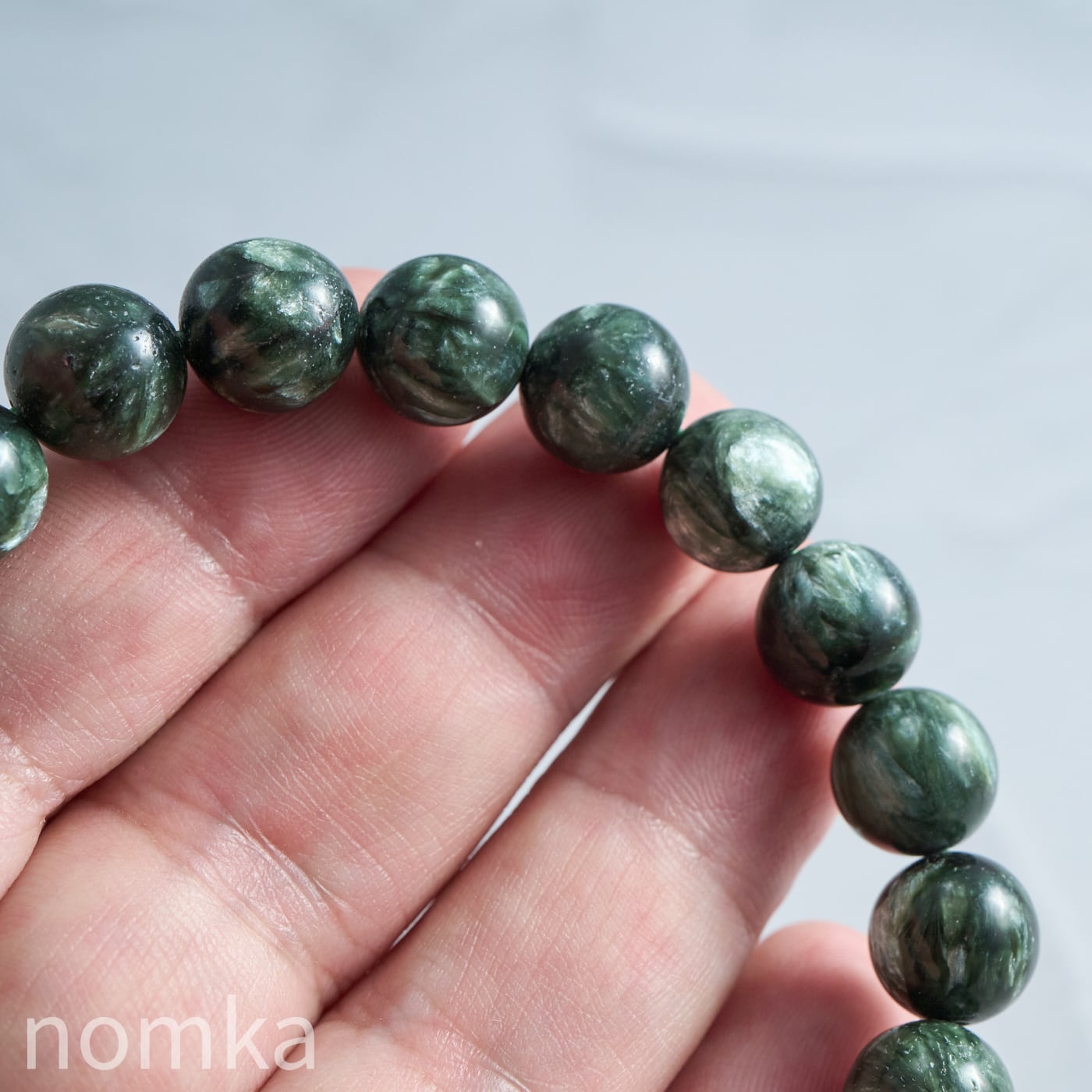 セラフィナイト【10.5-11mm/AAA/ロシア産】 一連ブレスレット nbra