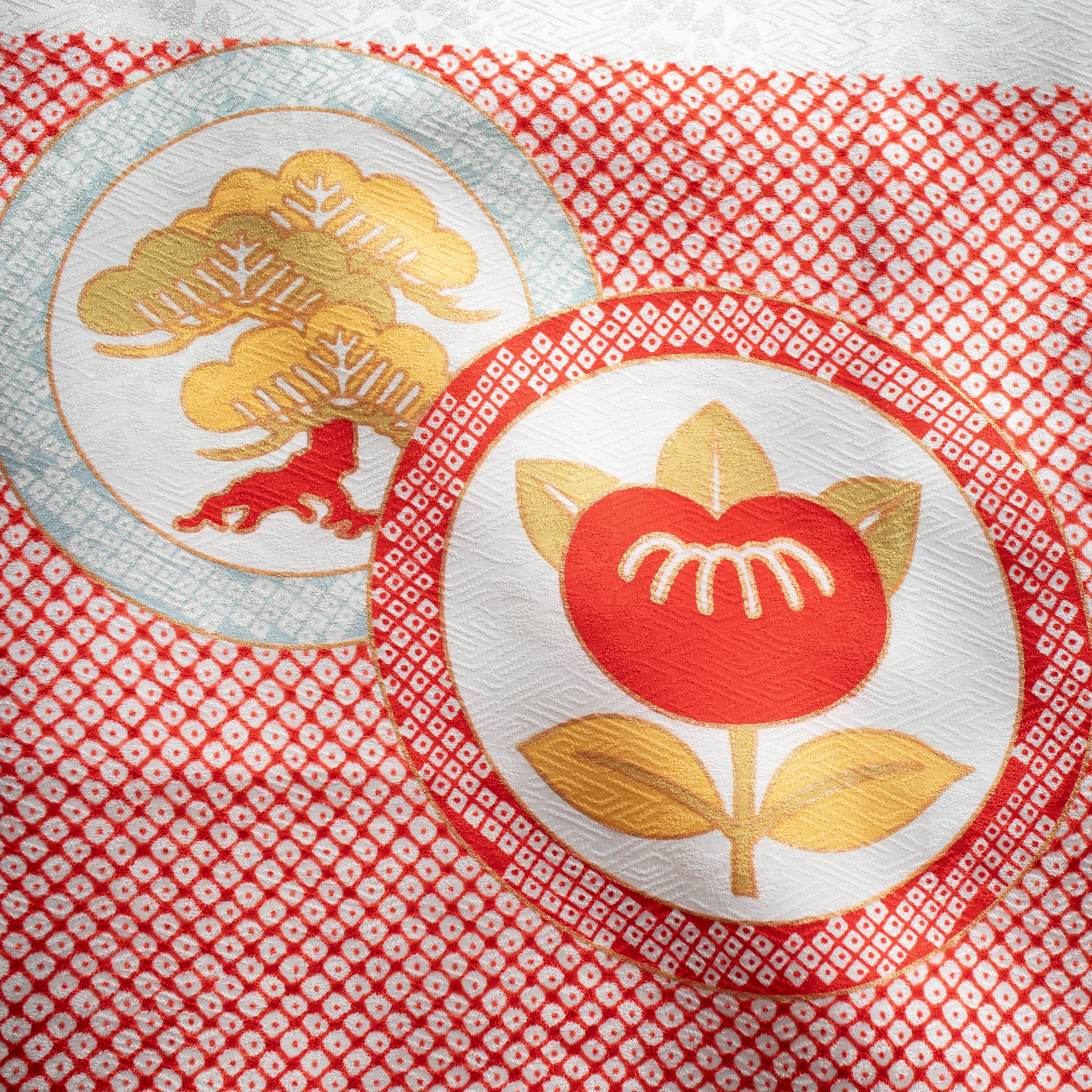 女の子帯style『鹿の子絞りと花紋』/S7002(対応身長目安 約118㎝〜130㎝)