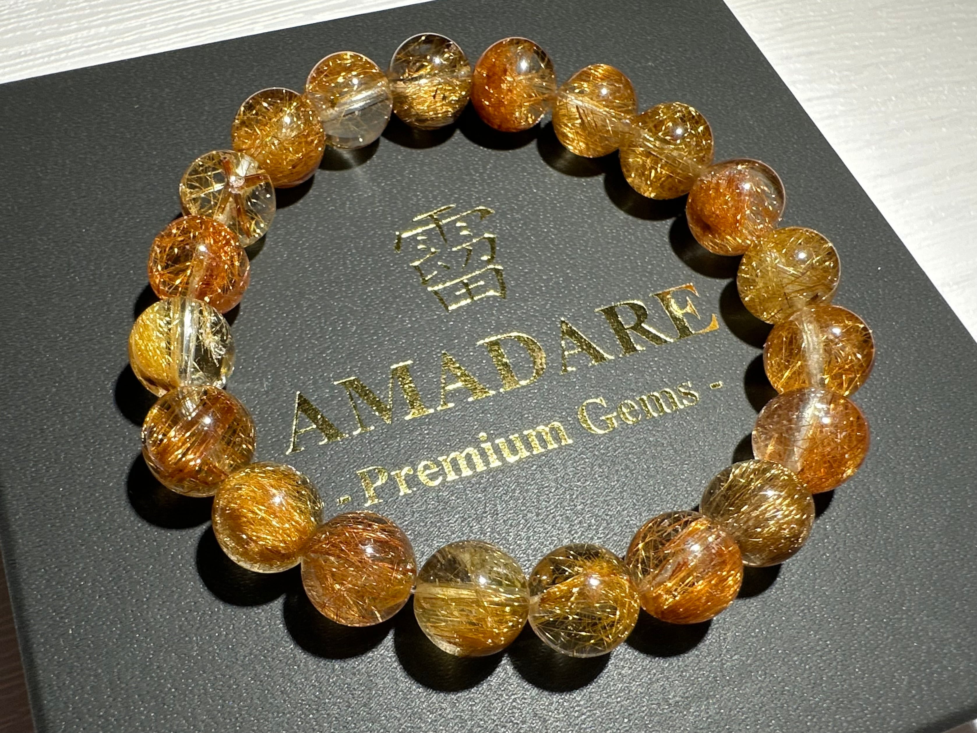 ブラウンルチルクォーツ ブレスレット 楽天市場】ブラウンルチルクォーツ 高品質 ブレスレット 8.7mm