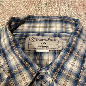 Wrangler / western shirts / check pattern / S/S shirts / Square cut shirts