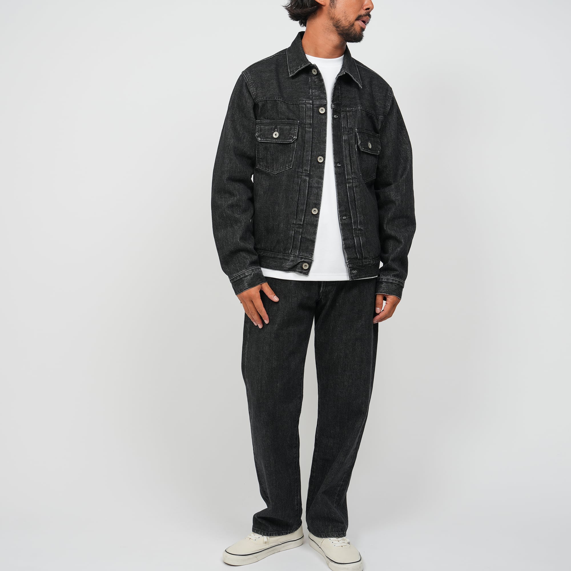 Japan Black Washed Heavy Oz Denim Pants | OVY