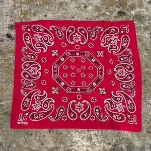 60年代 vintage bandanna バンダナ 上鼻 トランクアップ エレファント 赤 古着 古着屋 高円寺 ビンテージ n40423