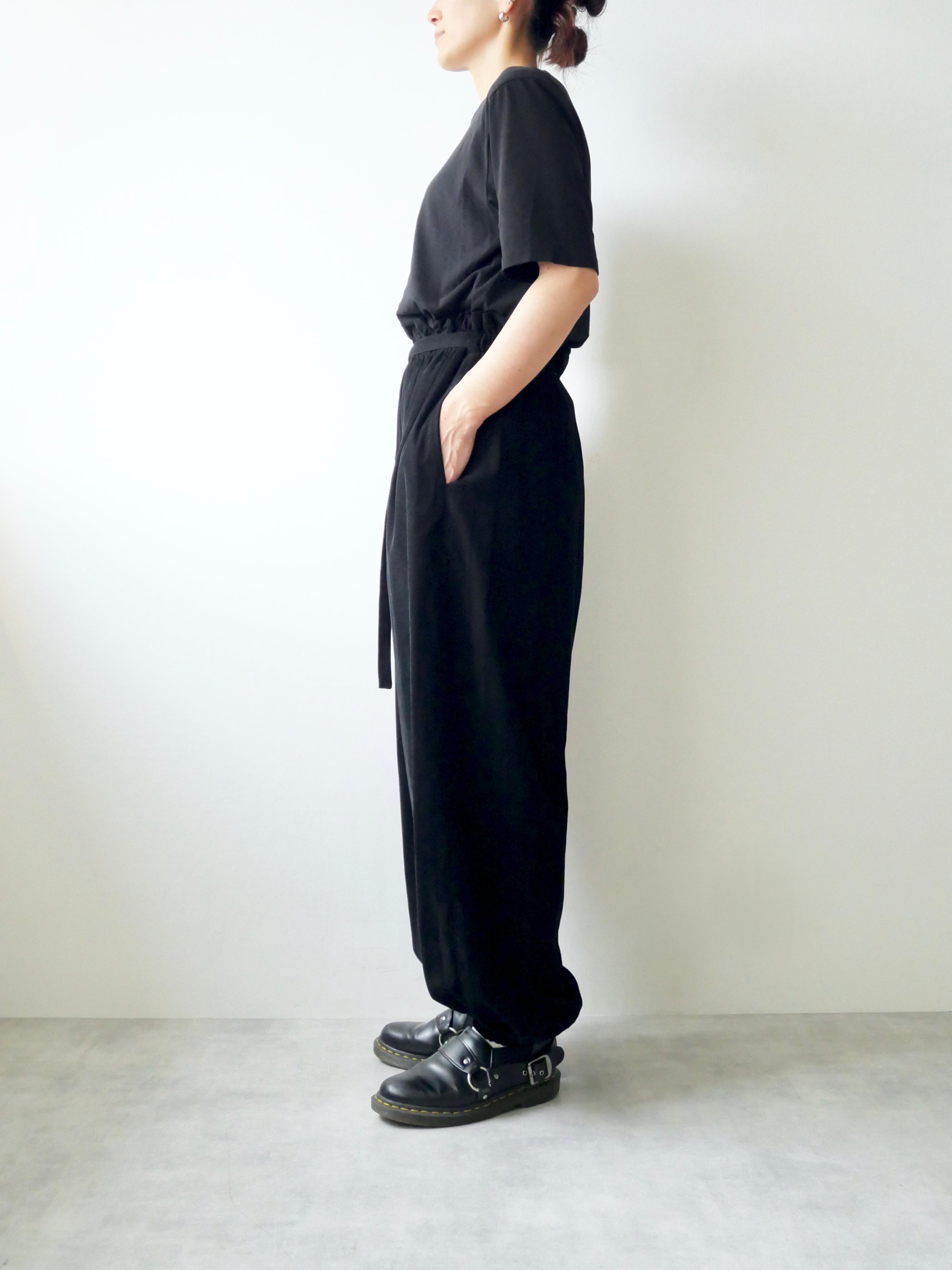 TENNE HANDCRAFTED MODERN / attachment pants（BLACK） | t a - n a