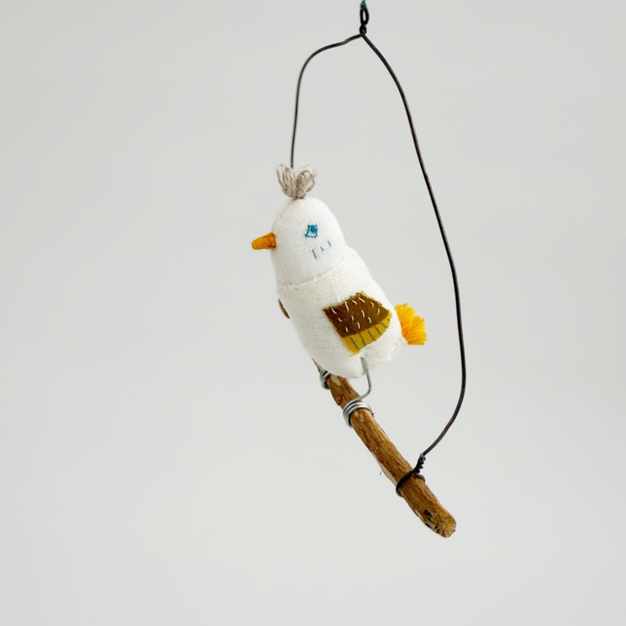 モビール鳥 (黄)