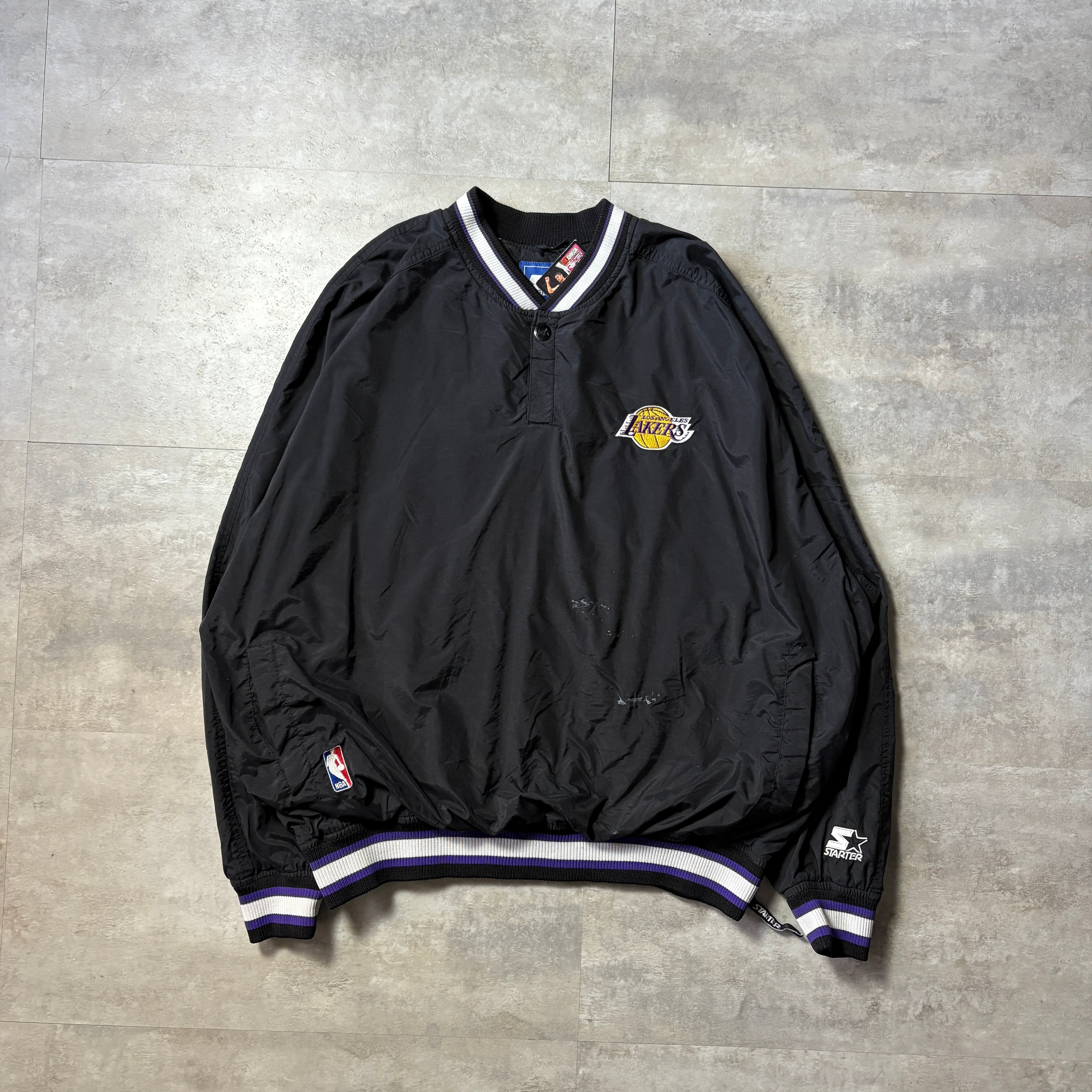 starter NBA Los Angeles LAKERS ナイロンプルオーバー スナップ