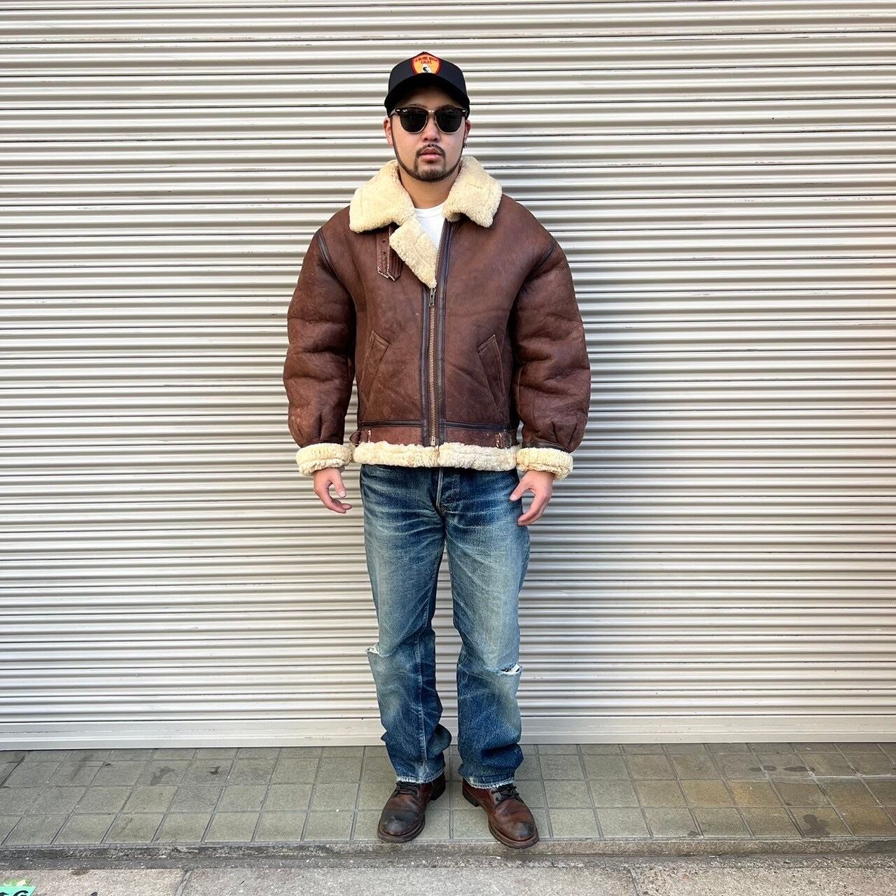 定価22万】EVISU Irvin Jacket 36 ムートン｜ファッション