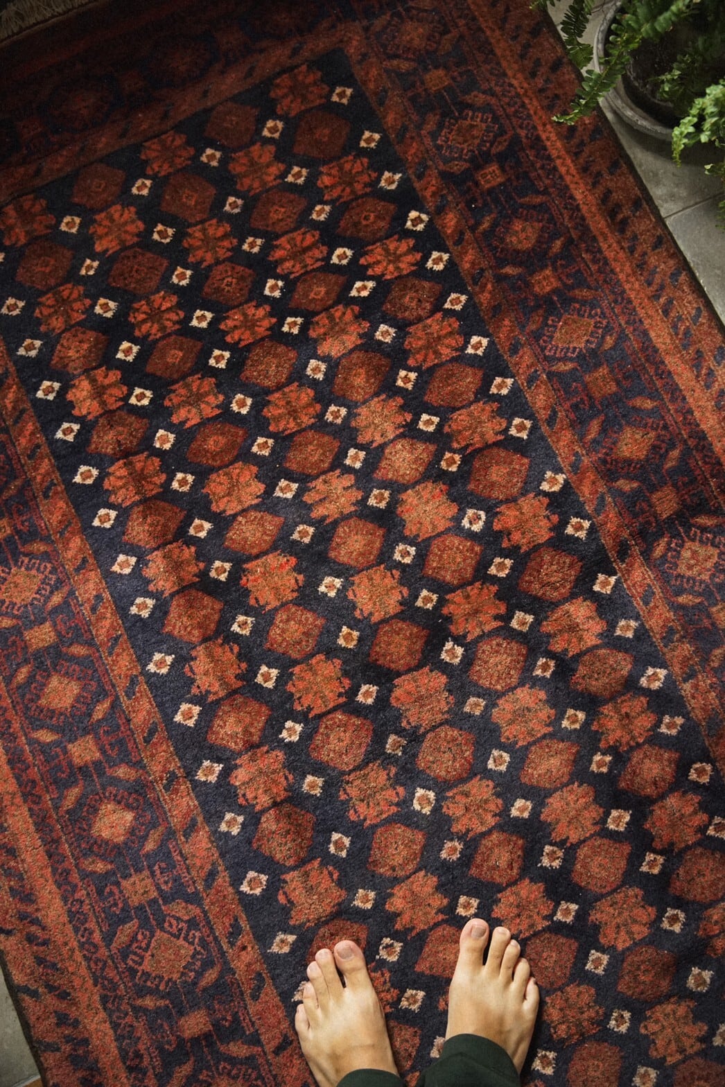 802 -Vintage Baluch rug