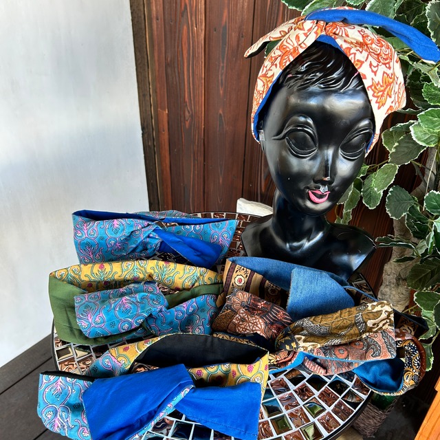 エスニック柄ワイヤーターバン