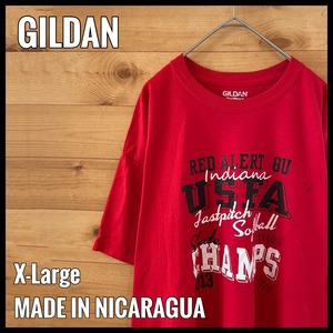 【GILDAN】野球 バックプリント Tシャツ XL オーバーサイズ US古着 アメリカ古着