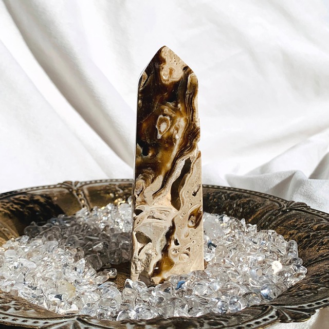 チョコレートカルサイト タワー カルサイト 天然石 鉱石 原石 チョコレートカルサイト タワー カルサイト 天然石 鉱石 原石