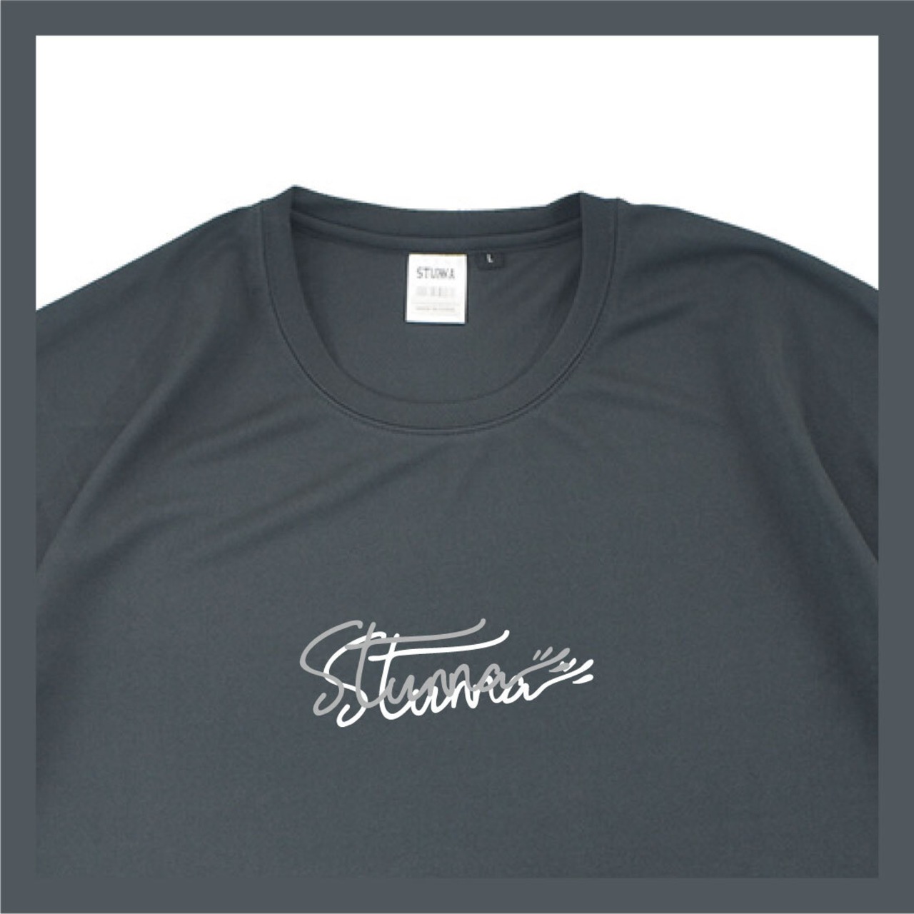 W flow  logo T-shirts ダークグレー ※上側ロゴのみ色選択可能