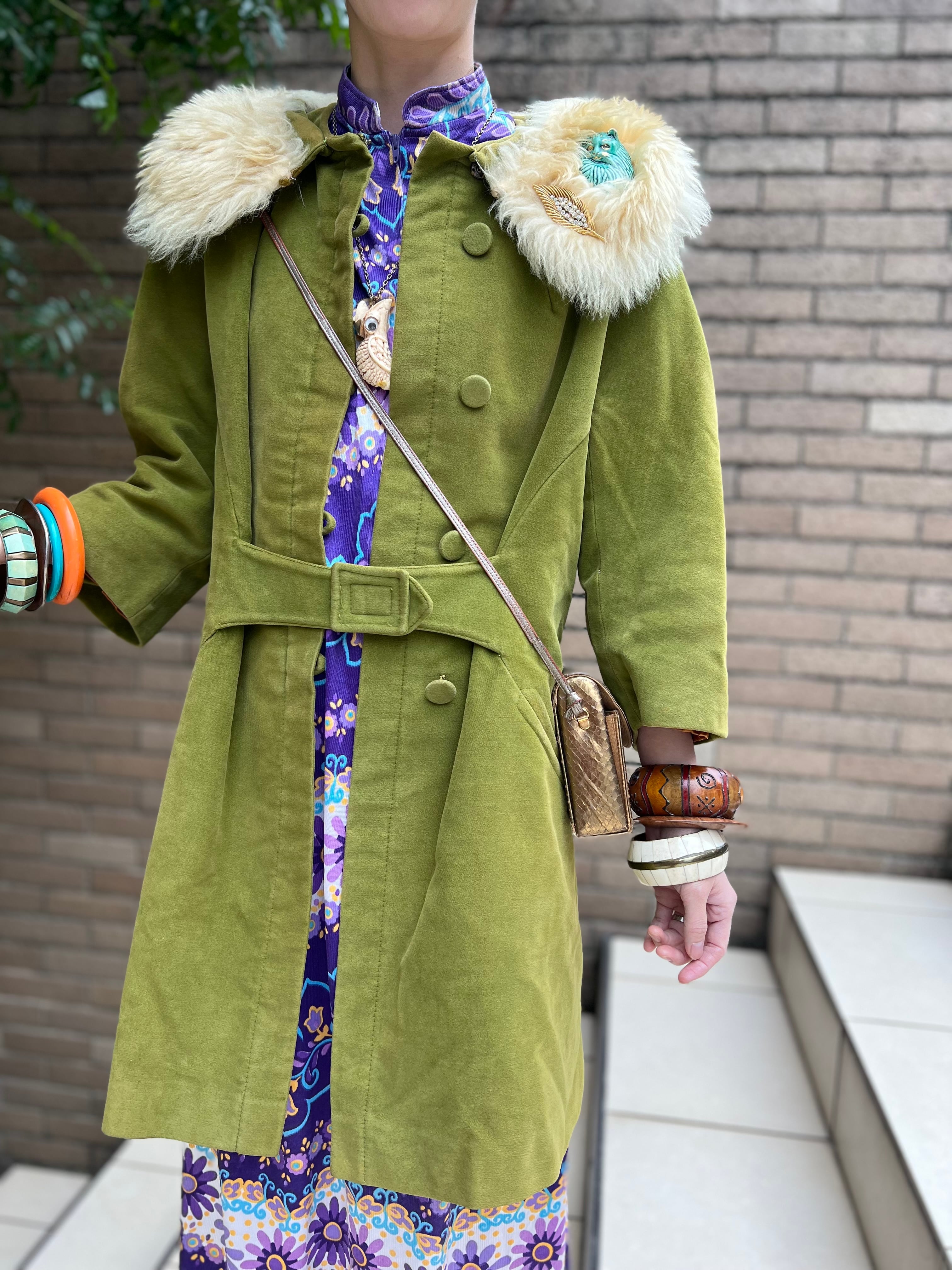 60s pistàcchio green coat ( ヴィンテージ ピスタチオ グリーン コート )