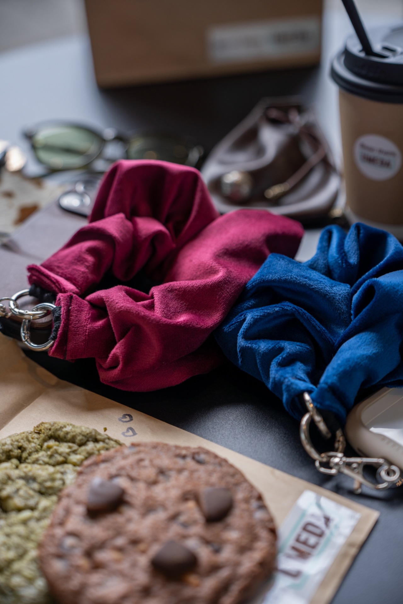 【残り9点】3way velour strap Navy