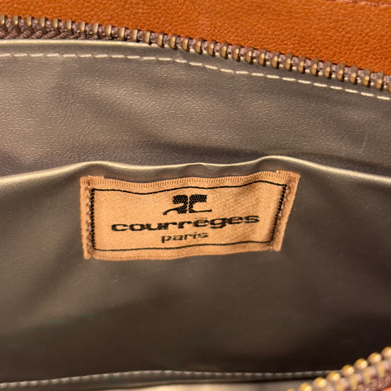 vintage COURREGES  satin fabric 2way bag