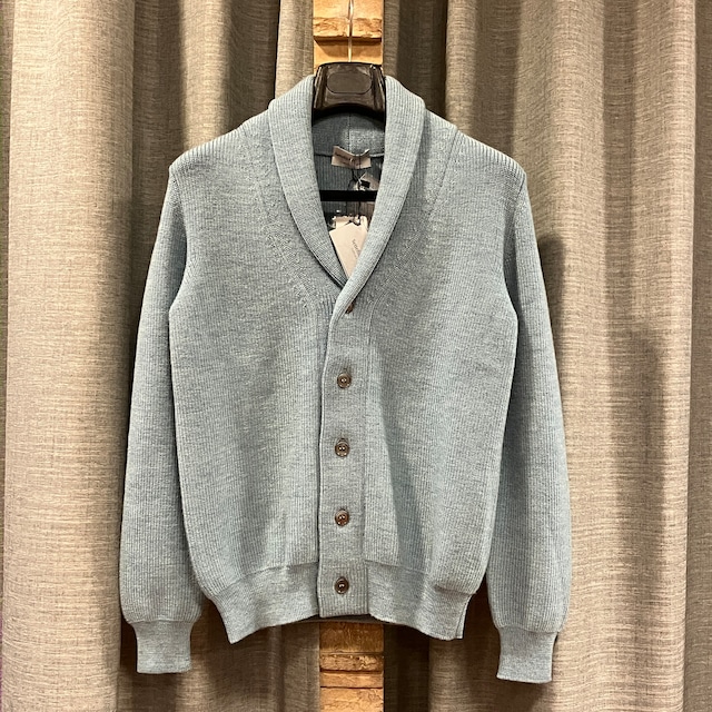 "未使用品" Settefili Cashmere WOOL SHAWL COLLAR CARDIGAN《46》