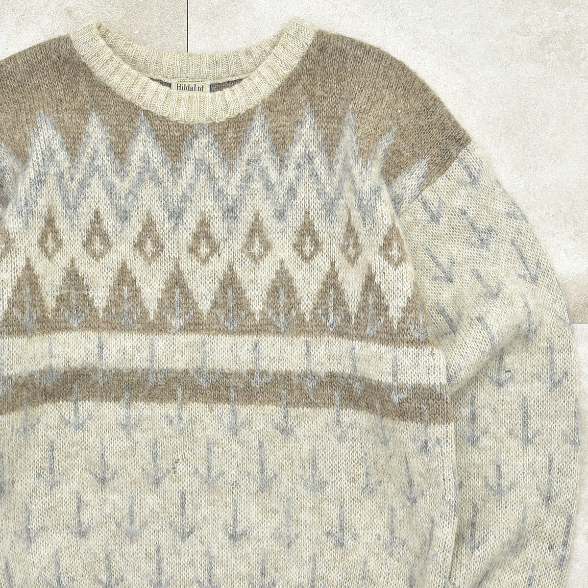 "BORO" 80's Hilda ltd Nordic sweater