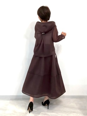 ダンボールオーガンジーパーカー