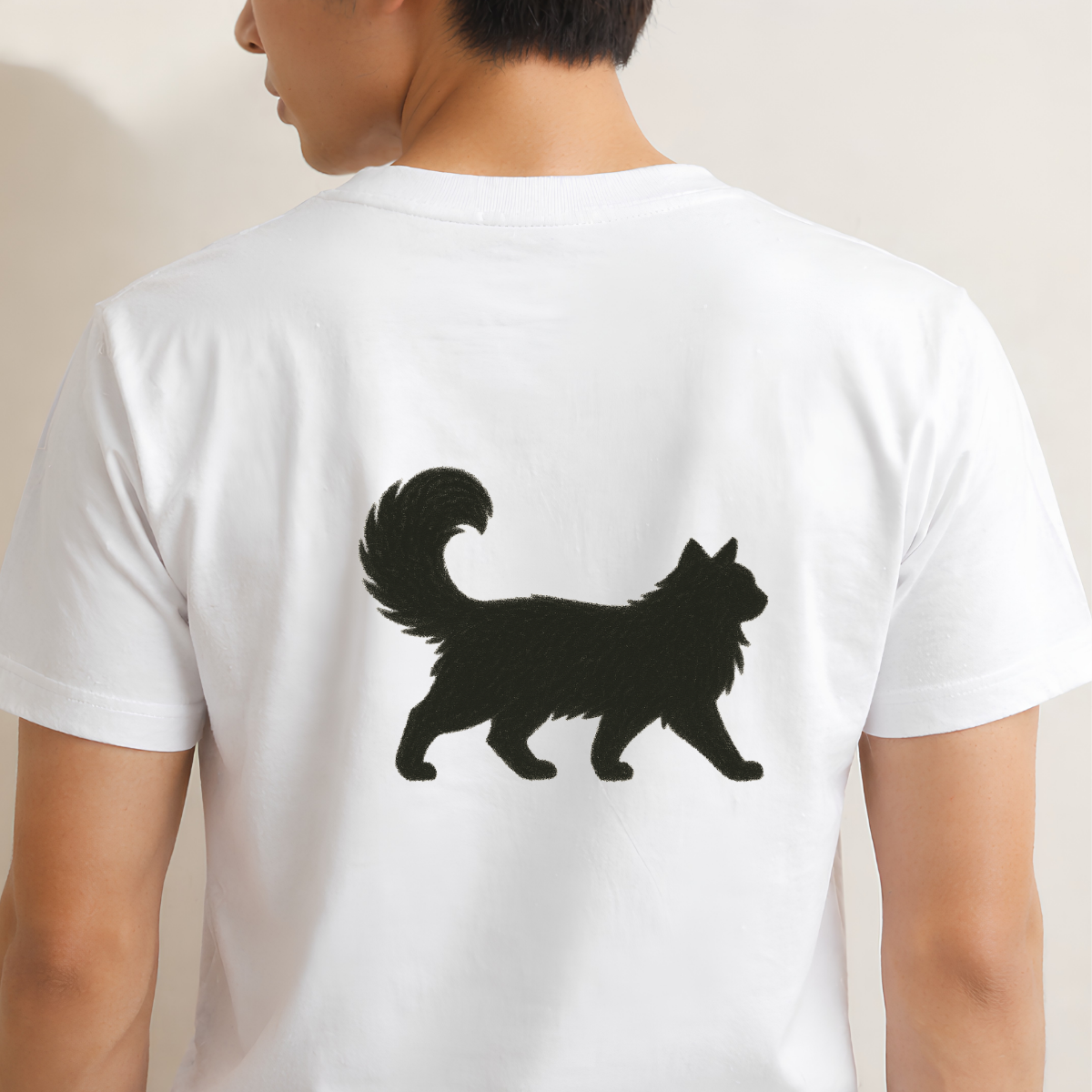 【黒猫シルエット】 半袖Tシャツ(PF00331)(3COLOR)