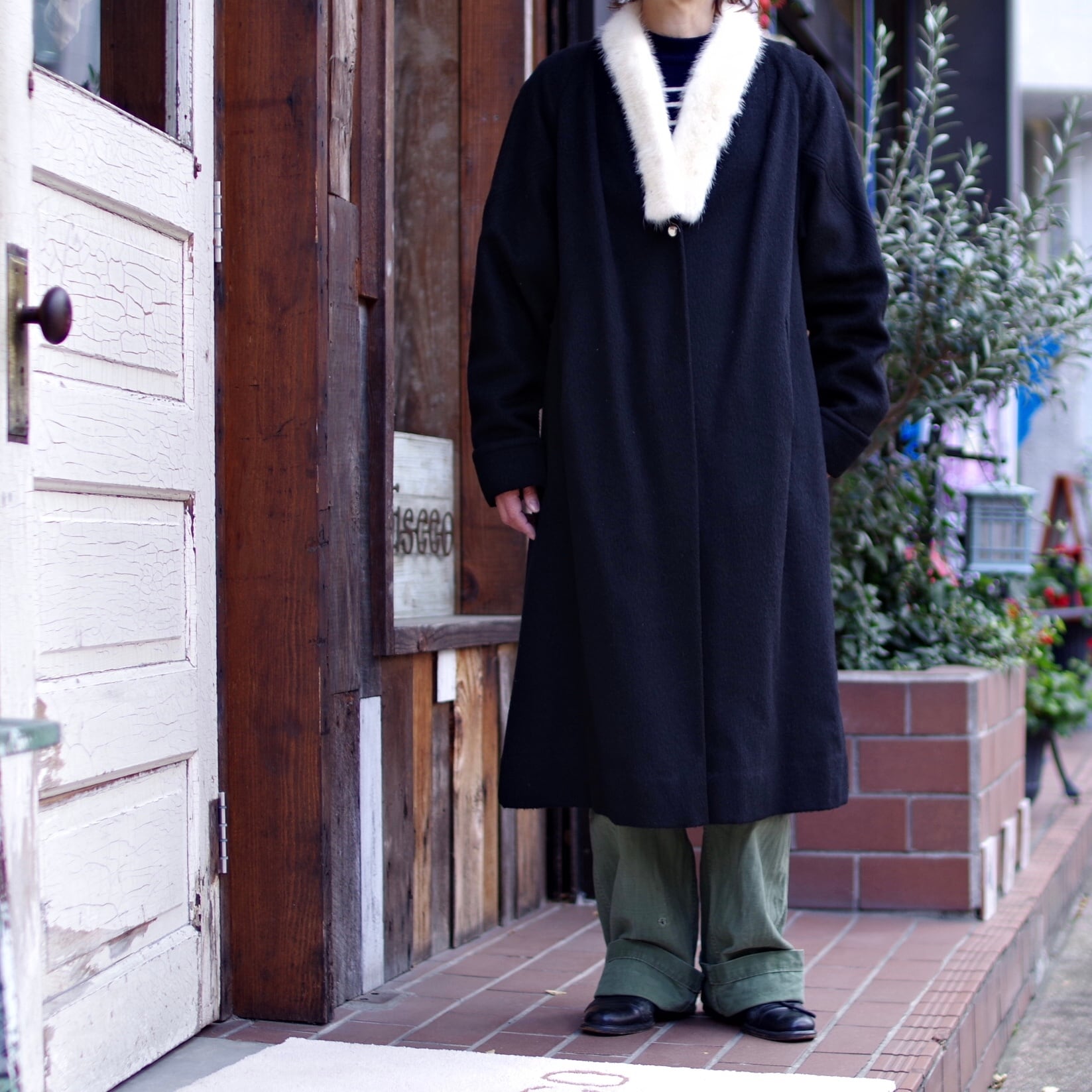 Coat with fur / ファー付き コート | 古着屋 仙台 biscco【古着