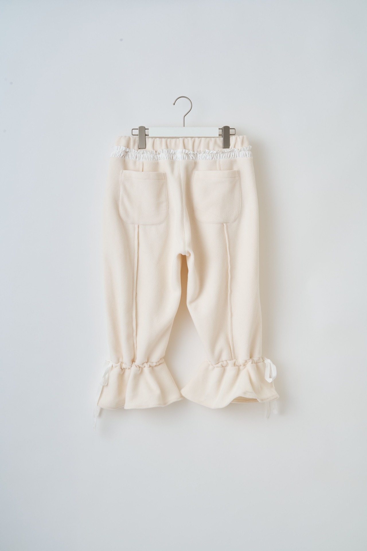 Reebok cropped fleece pants with ribbon hem