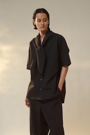 Half Sleeve Scarf Shirt / C/PEグログラン / M732-B58-001