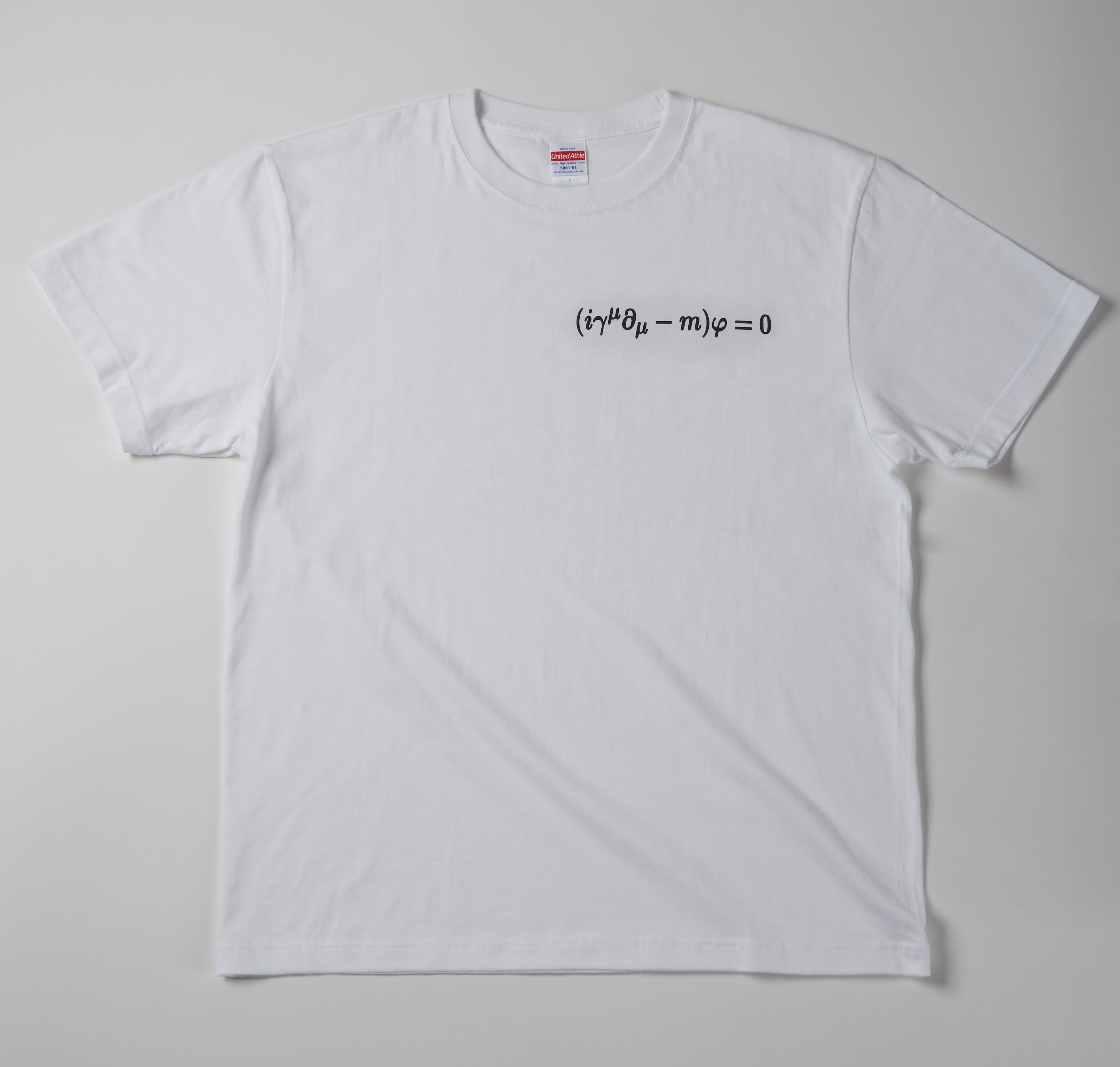 メンズTシャツ/ ディラック方程式/プリント/ホワイト | Lagrangeans