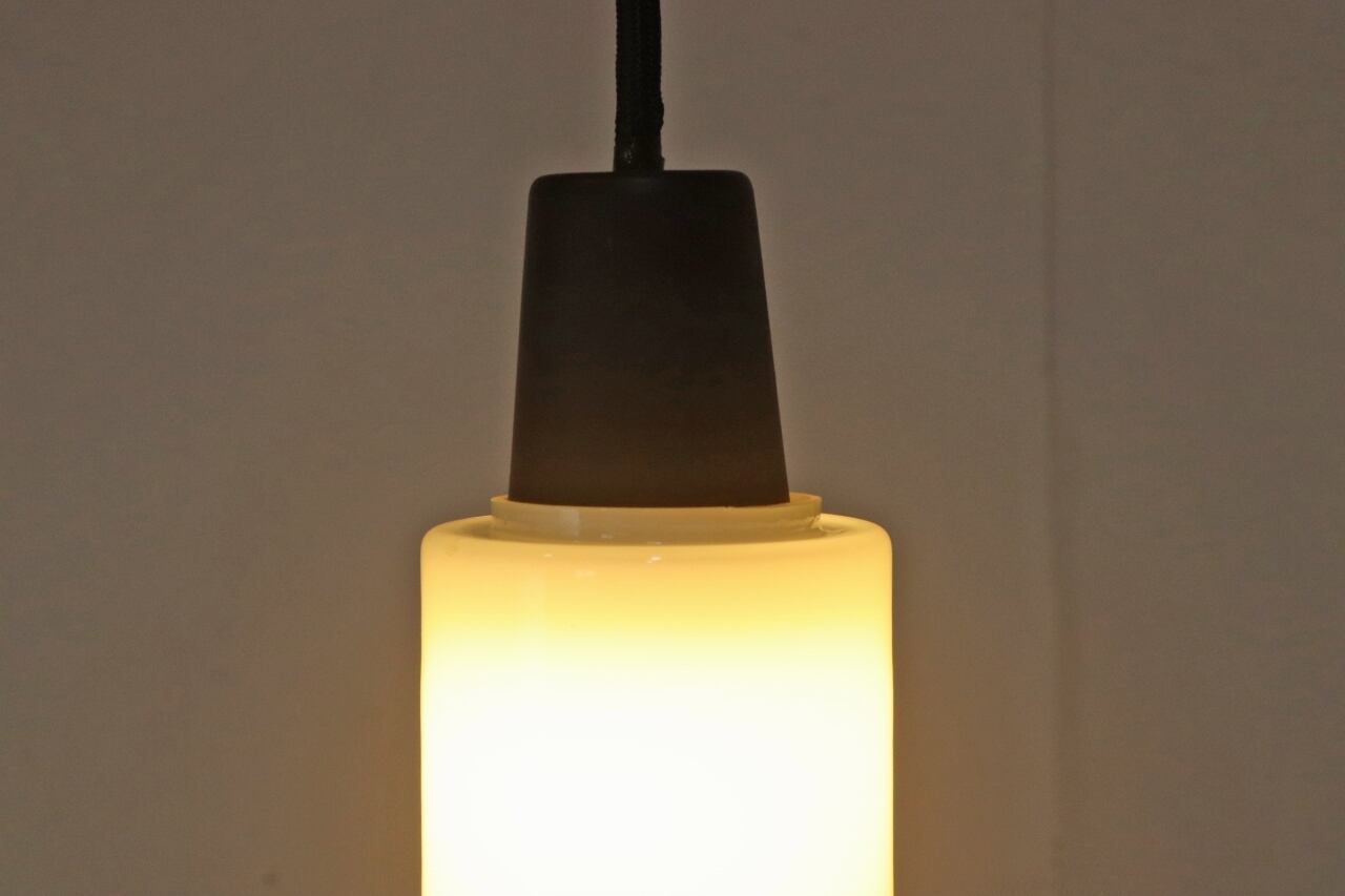 レトロ ペンダントライト ランプ 照明 吊り下げ ガラス シェード 白