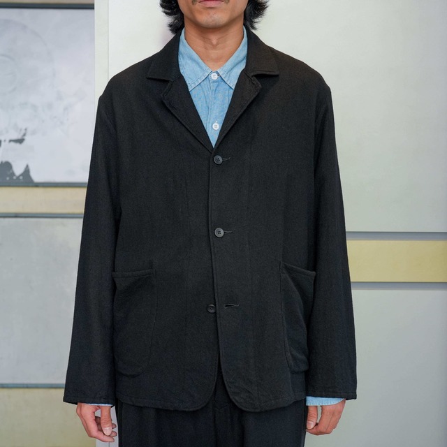 ULTERIOR(アルテリア) 26AW "WASHED SUPER FINE WOOL VIYELLA JKT" -BLACK-