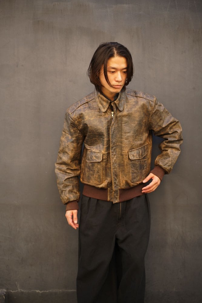 BANANA REPUBLIC] Vintage Type A-2 Leather Jacket [1980s-] Vintage
