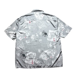 SOUTH POLE “相撲” print open collar shirt