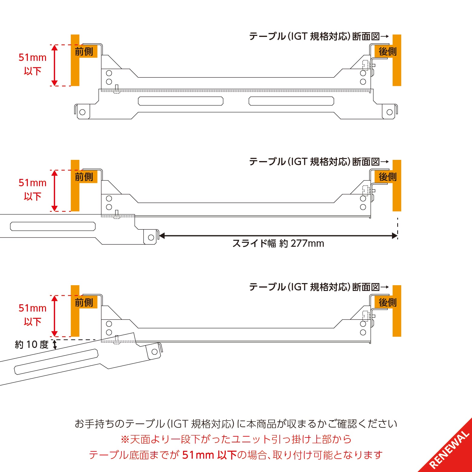 新品 スライドボックス ハーフユニット スノーピーク IGT規格品 BOXスライドキット（ハーフユニット） | GREBE WORKS