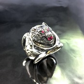 WOLF RING with RUBY / ウルフリング・ルビー アイズ&マウス