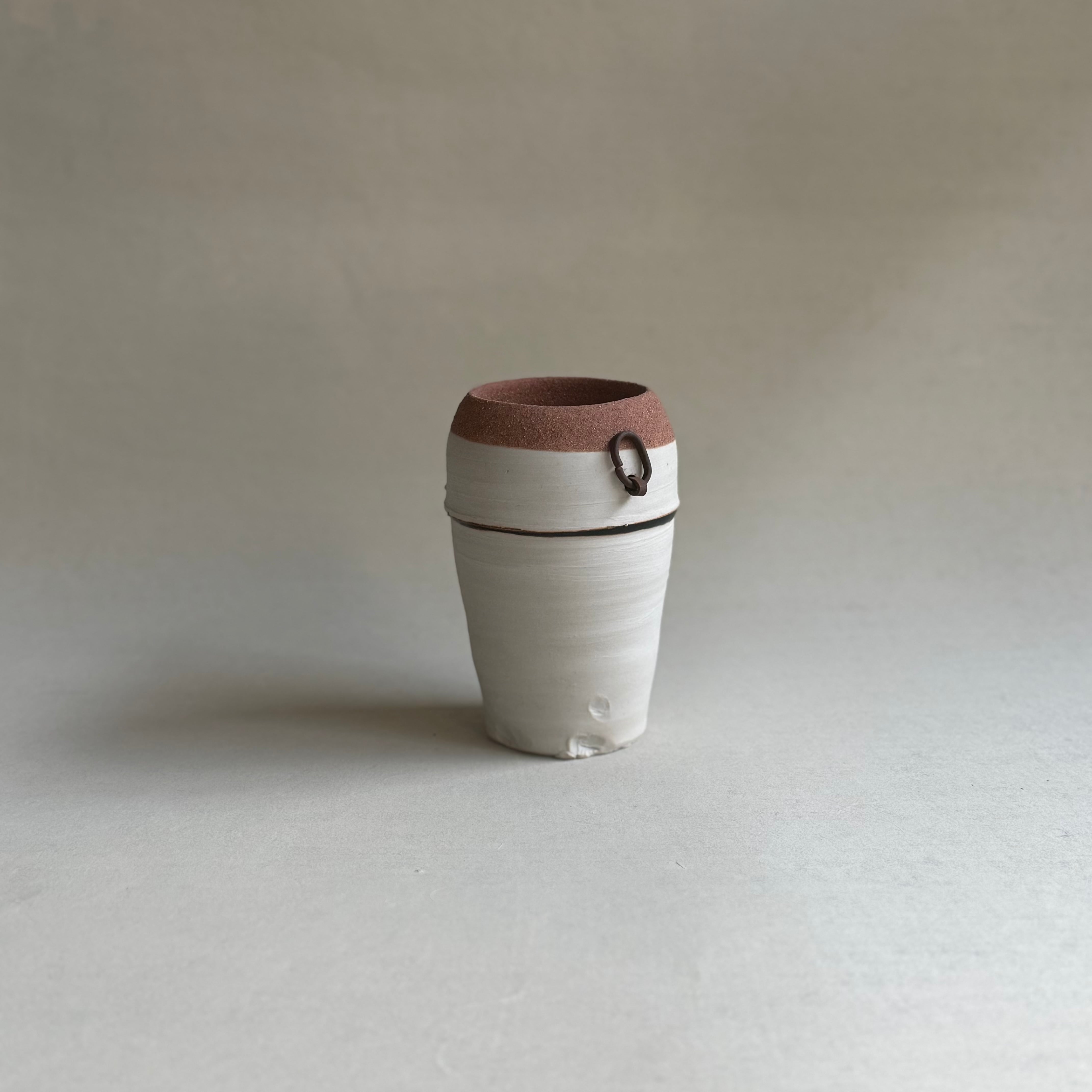 清水善行 釉着掛け花入 | gallery 一白