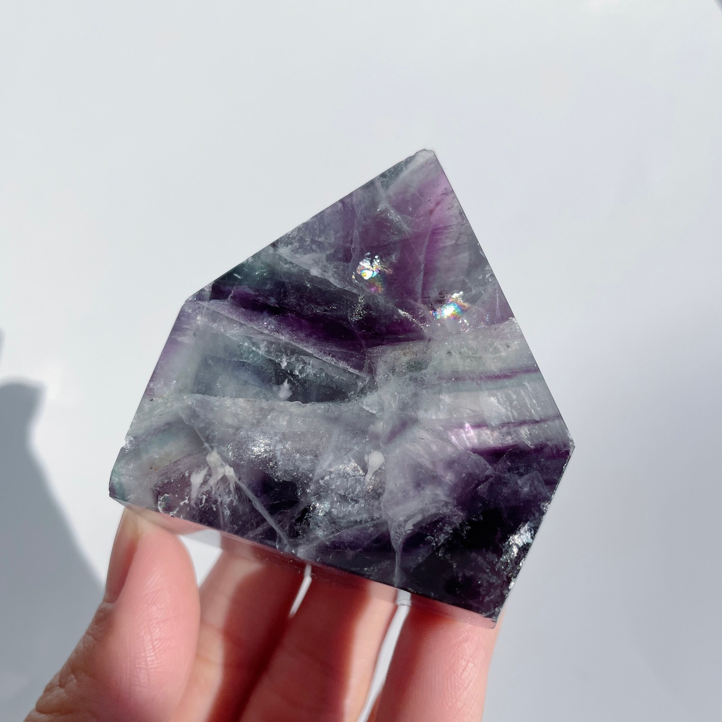 ♡虹入り♡フェザーレインボーフローライト07◇Rainbow Flourite