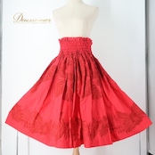 フラダンス 衣装 ワンピース ドレス レッド系 ハイビスカス柄 モンステラ柄 ハワイアンプリント アロハ フラ ダンス レッスン 練習 赤 華やか 鮮やか かわいい おしゃれ 上品 大人っぽい シングル スカート シンプル ふんわり かわいいデザイン パーティー ステージ衣装 ビーチ ハワイ フェスティバル オシャレ レディース 女性用