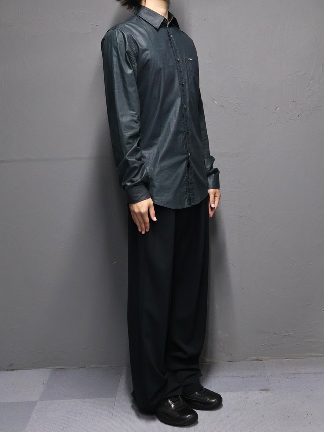 【GUCCI】coating cotton long sleeve shirt