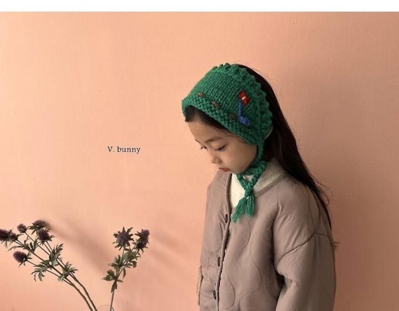 韓国子供服 / 26winter / VANILLA BUNNY / フラワーイヤーマフ / キッズ / 冬服 *FREE*