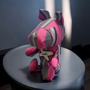 チェリーピンク ストライプ　高級Awning fabric(撥水生地)   1点  - made by S.D-