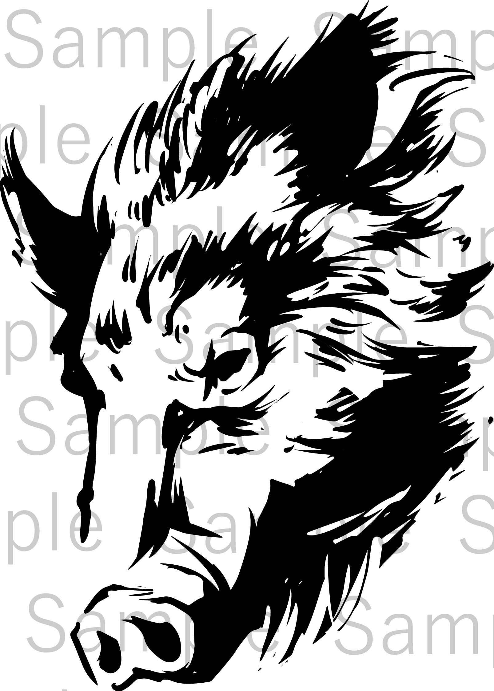 猪頭（Boar Head） | デジタル墨絵処（Digital Sumi-e Studio）