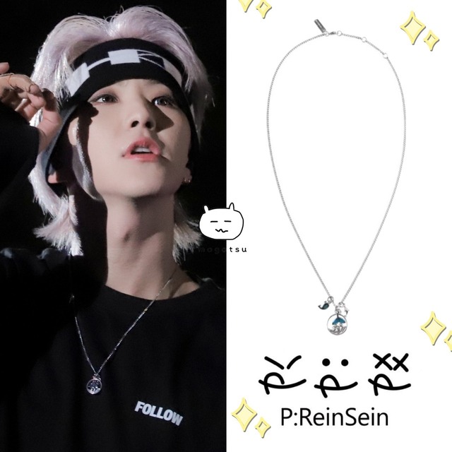 ★SEVENTEEN ホシ 着用！！【ReinSein】waves surfing whale dolphin necklace