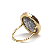 【SPECIAL PRICE】S925 SINGLE STONE THIN RING -BLACK RUTILE QUARTZ-