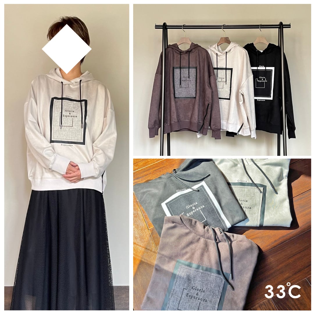 33℃】ツイードパッチスエードポンチパーカー（gz409702） | FORME Base