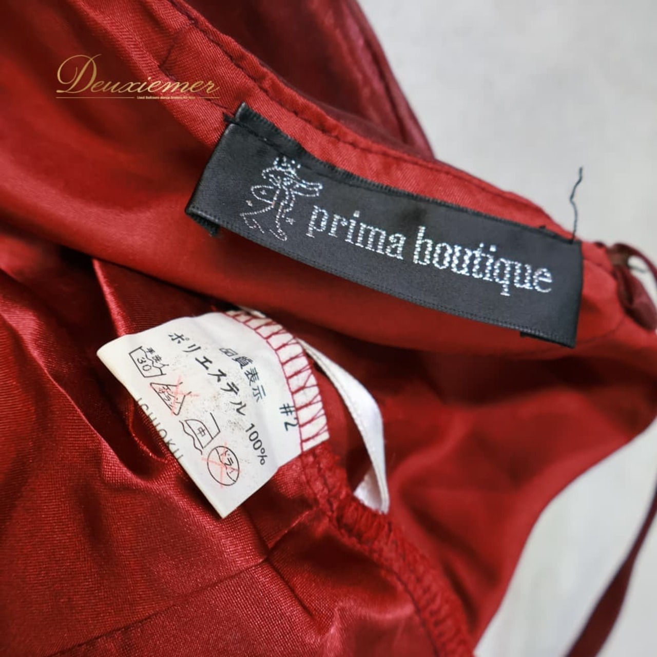 フォーマル 衣装 prima boutique プリマブティック ドレス ワンピース パーティードレス レッド系 ワインレッド系 フリル 無地 かわいい 上品 赤 キャミソール ショール 華やか イベント パーティー レディース