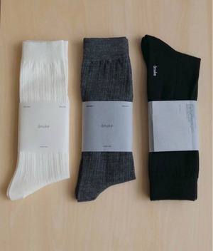 【anuke】Wool Rib Socks