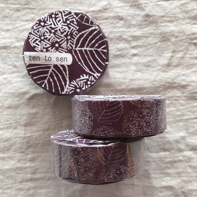 【廃番】倉敷意匠計画室　ten to sen　紫陽花　レッドパープル　15mmマステ　KU01