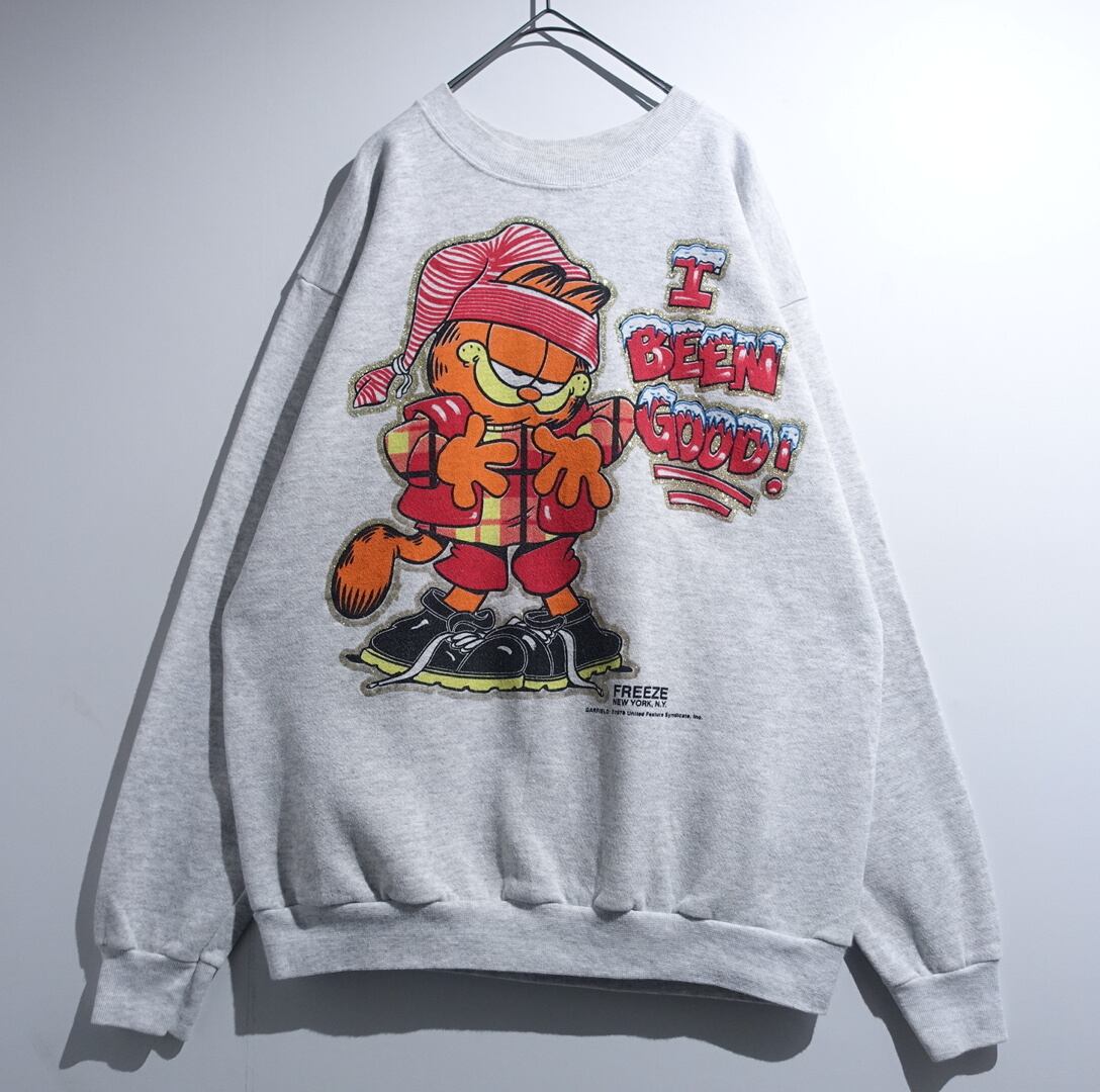 90s “TULTEX” Grey Garfield Print Design Sweat
